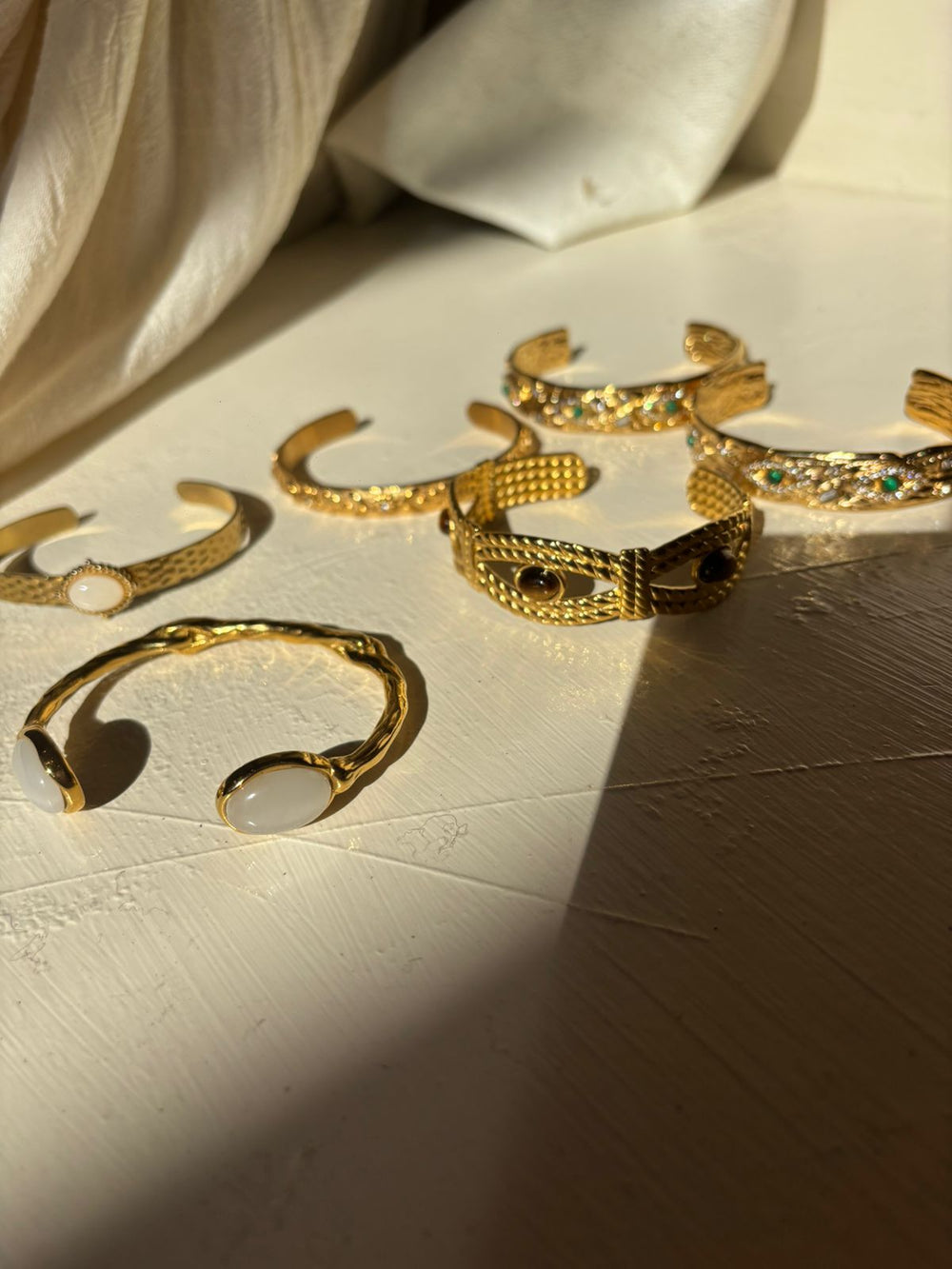 Arena Steel Gold Gem Bracelet