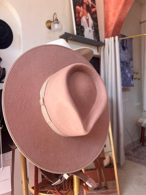 Lack of Color Pink-Brown Rancher Hat