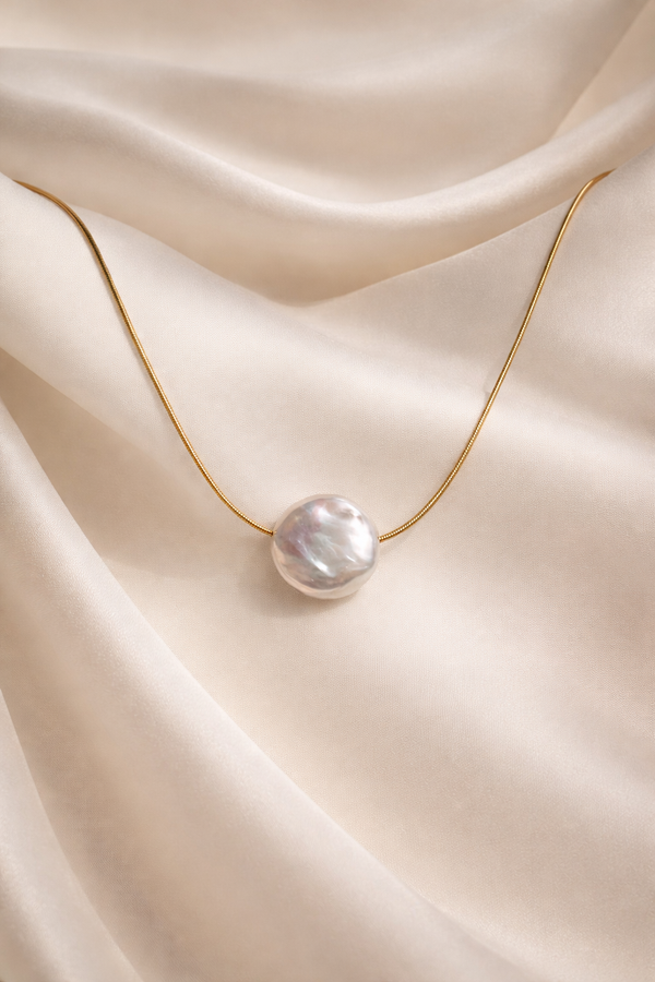 Arena Baroque Solitary Pearl Necklace