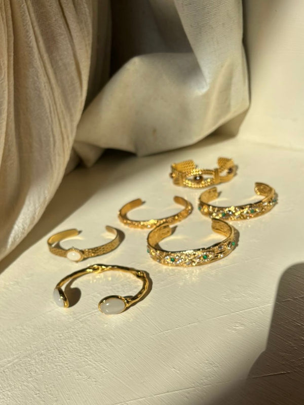 Arena Steel Gold Gem Bracelet