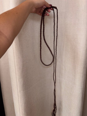 Nakidu Braided Calf Skin Tassle Belt