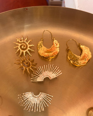 Arena Large Steel Earrings