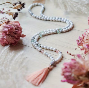 Quiet Mind Howlite Mala Necklace