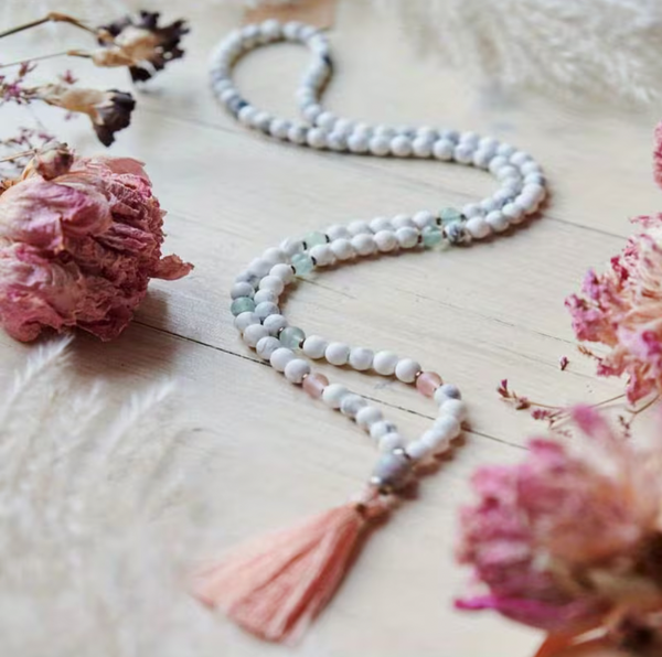 Quiet Mind Howlite Mala Necklace