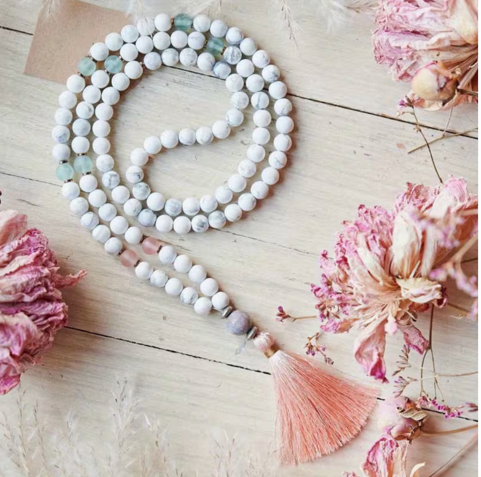 Quiet Mind Howlite Mala Necklace