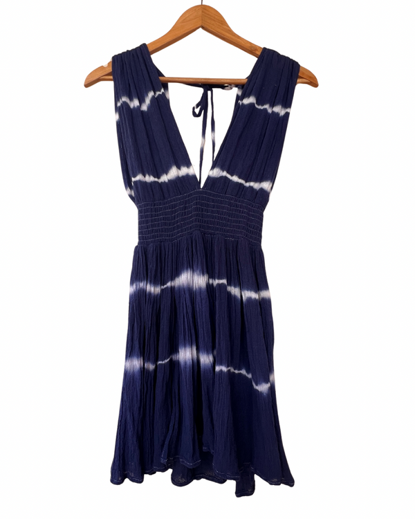 Thalia Indigo Shibori Mini Dress