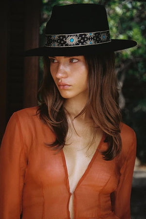 Lack of Color Black Phoenix Wool Fedora Hat